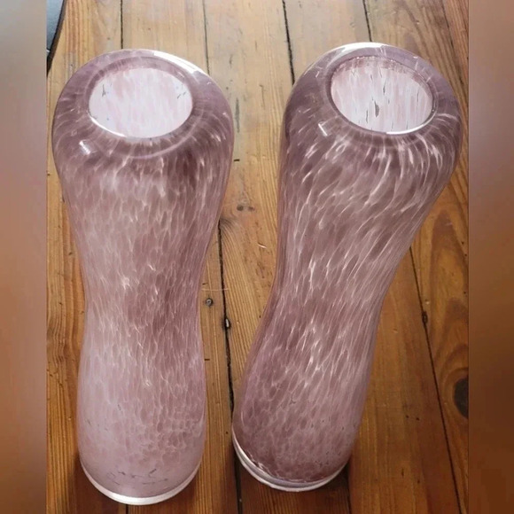 Beautiful Vintage pastel lavender bubble art glass vase!Unmarked! Price is for 1 - Picture 4 of 9